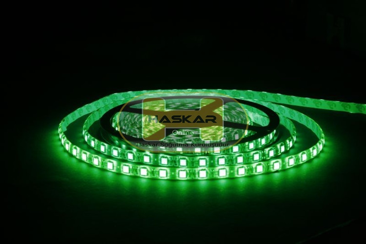 Üç Çipli İç Mekan Şerit Led Yeşil 5 Metre
